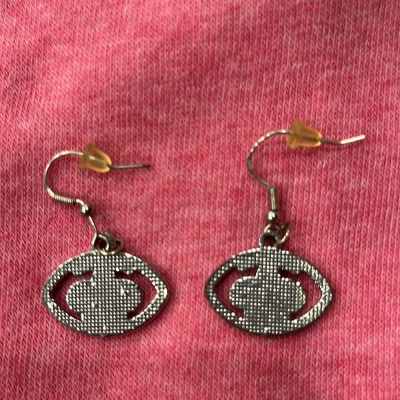 Saints Football Earrings - Picture 2 of 3